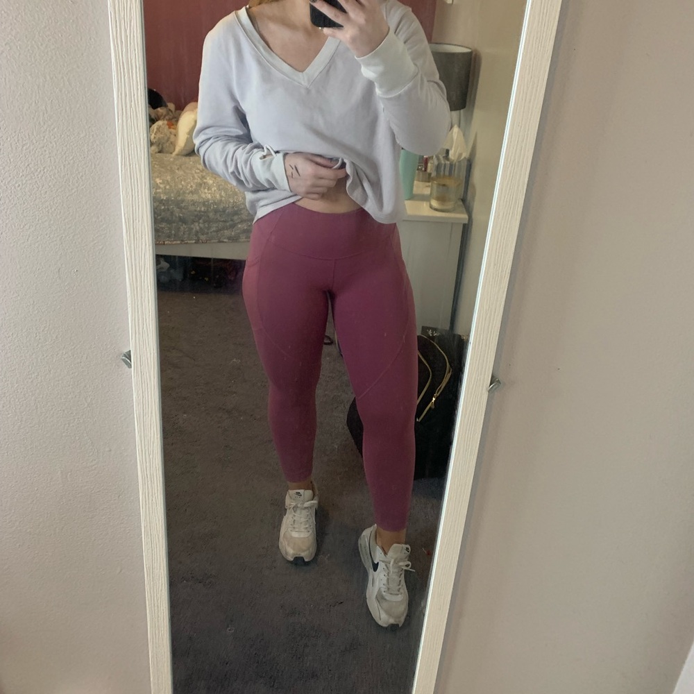 Pink 7/8 athletic leggings